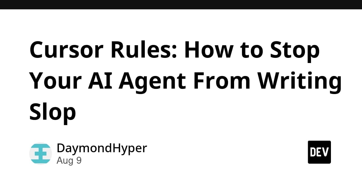Featured image for: Cursor Rules: How to Stop Your AI Agent From Writing Slop